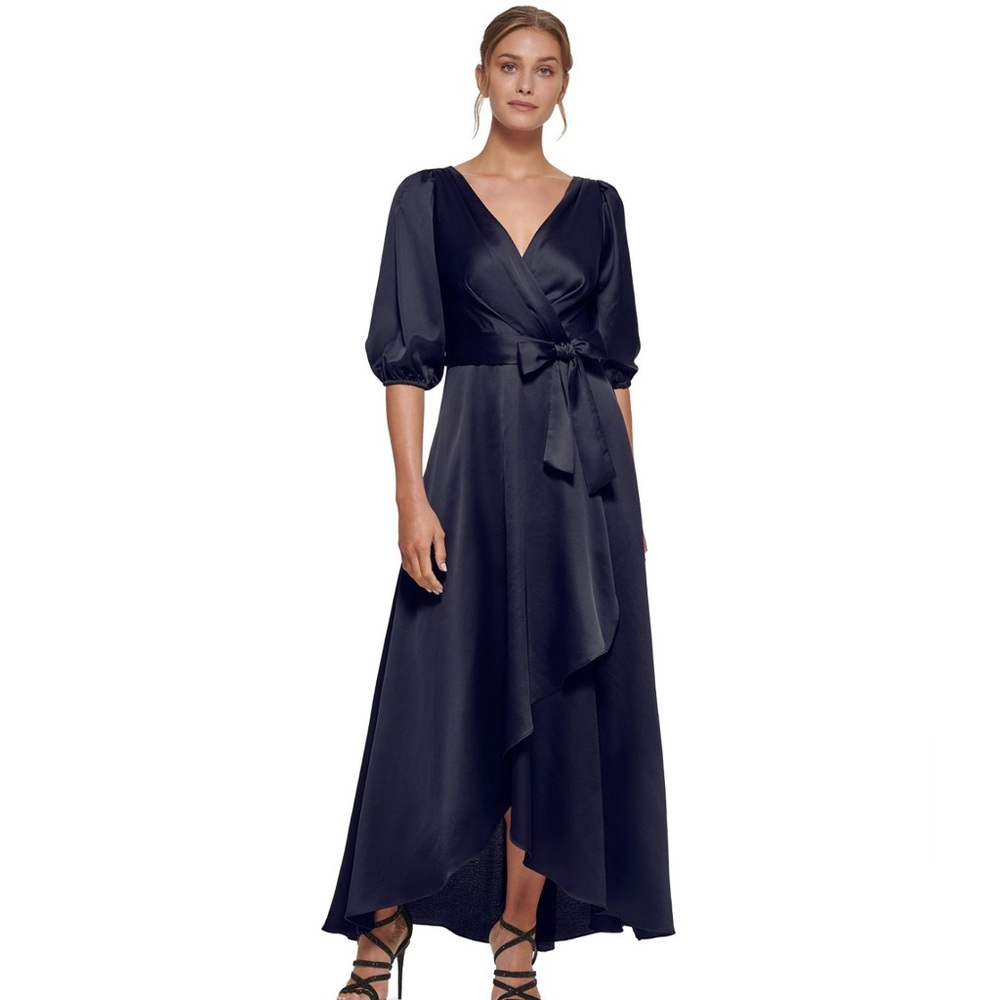 DKNY Faux-Wrap Gown